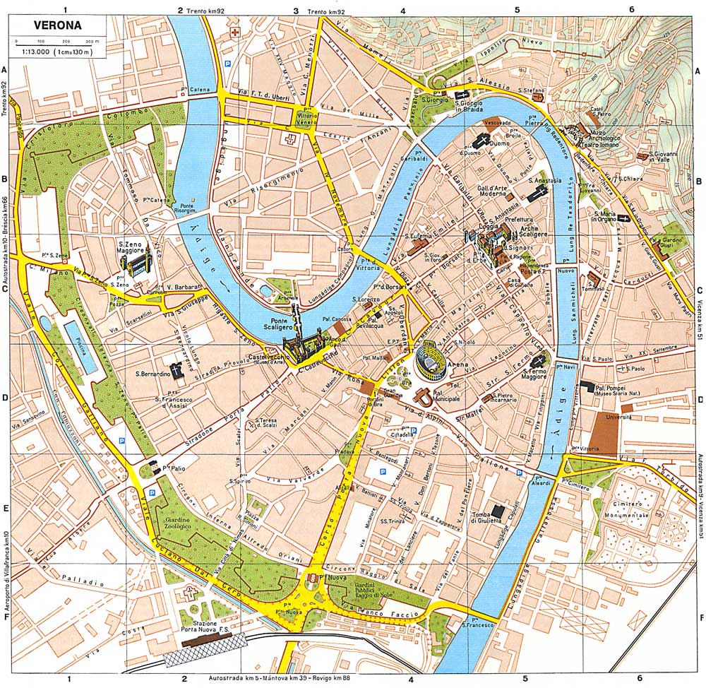 VEJA.it » Verona mappa del centro storico