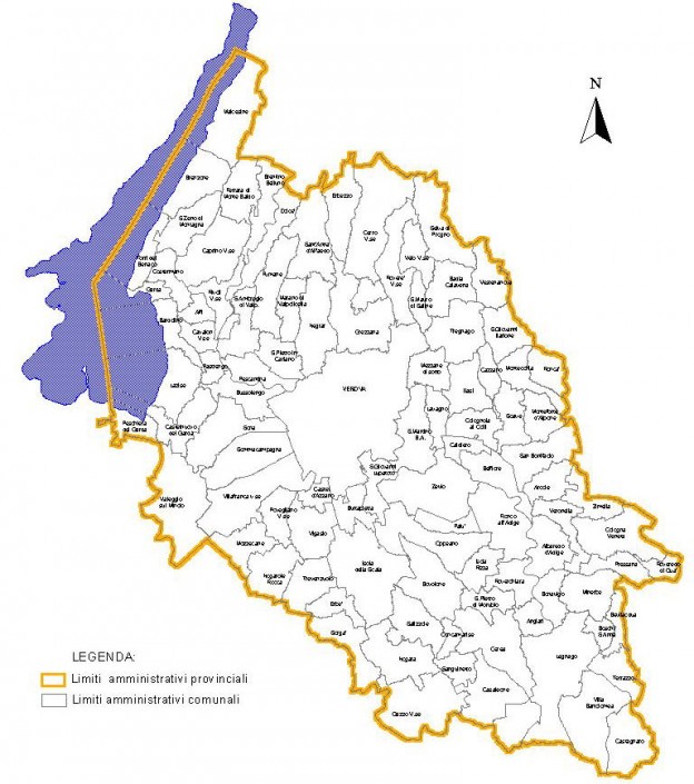 VERONA PROVINCIA: CARTINA GEOGRAFICA