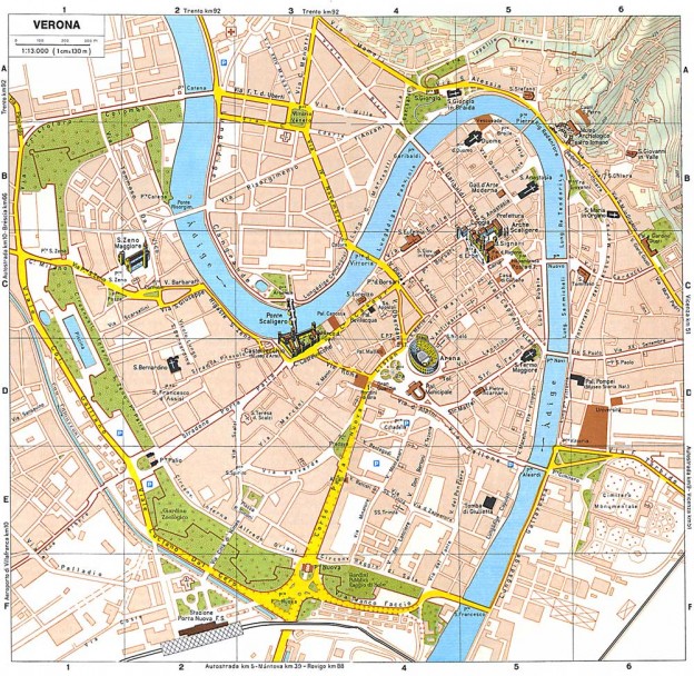 VERONA Mappa della citta’