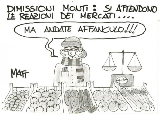 DIMISSIONI MONTI: SI ATTENDONO LE REAZIONI DEI MERCATI