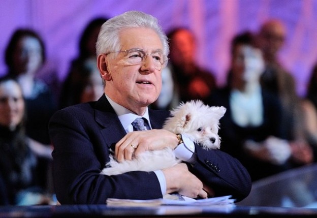 MONTI  DI  MENZOGNE. MONTI CI HA PRESI IN GIRO ANCHE CON IL CANE: ERA AFFITTATO DALLA ENDEMOL, NON UN TROVATELLO