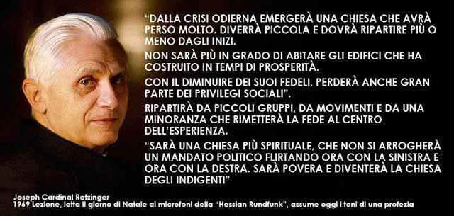 PROFEZIA DI RATZINGER