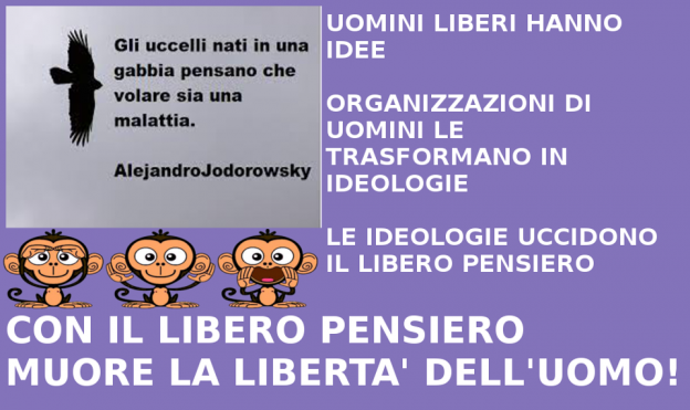 GLI UCCELLI NATI IN UNA GABBIA PENSANO CHE VOLARE SIA UNA MALATTIA.
