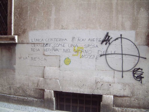 L’UNICA CERTEZZA È, NON AVERE CERTEZZE, COME UNA SPOSA RESA VEDOVA IL GIORNO DELLE NOZZE
