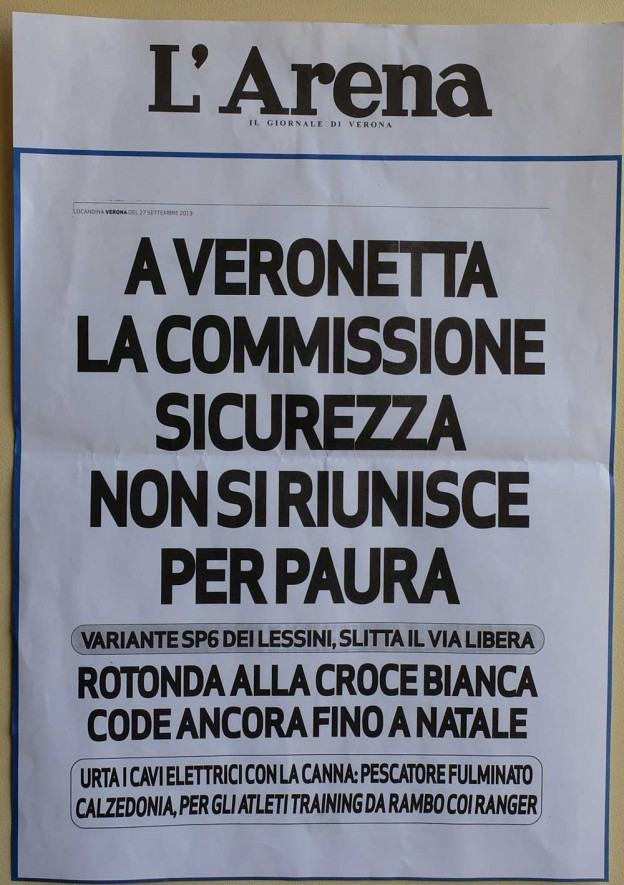 VERONA. A VERONETTA LA COMMISSIONE SICUREZZA NON SI RIUNISCE PER PAURA