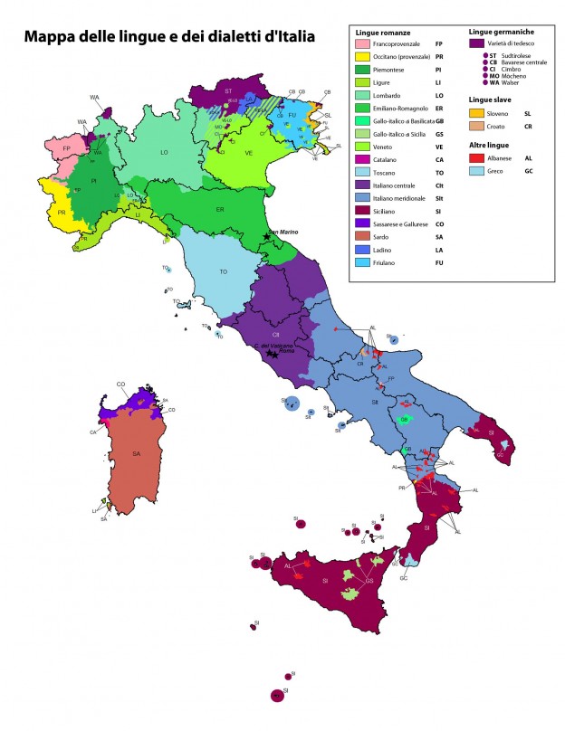 LE LINGUE PARLATE ALL’INTERNO DELLO STATO ITALIANO. PROPOSTE PER UNA POLITICA CHE VADA VERSO UN PLURI- LINGUISMO INTEGRALE