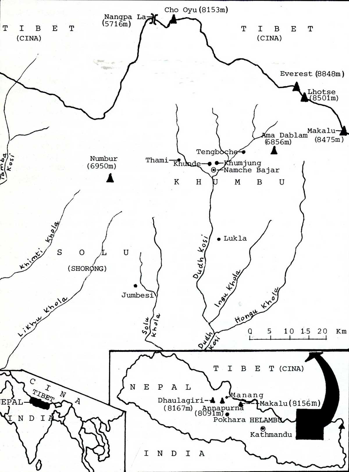 carta geografica sherpa