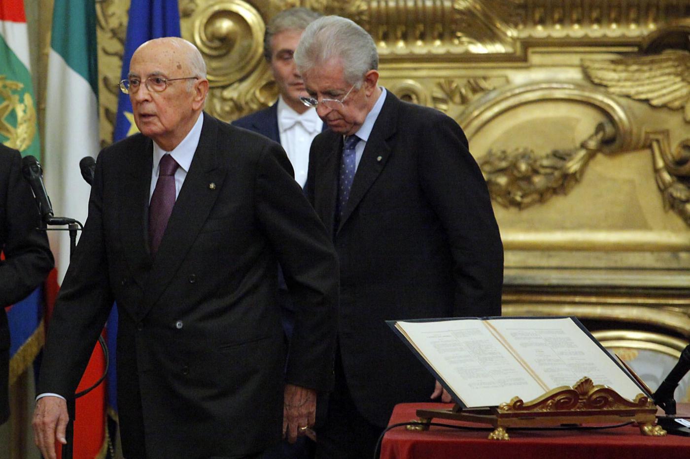 Quirinale, giuramento del Governo Monti