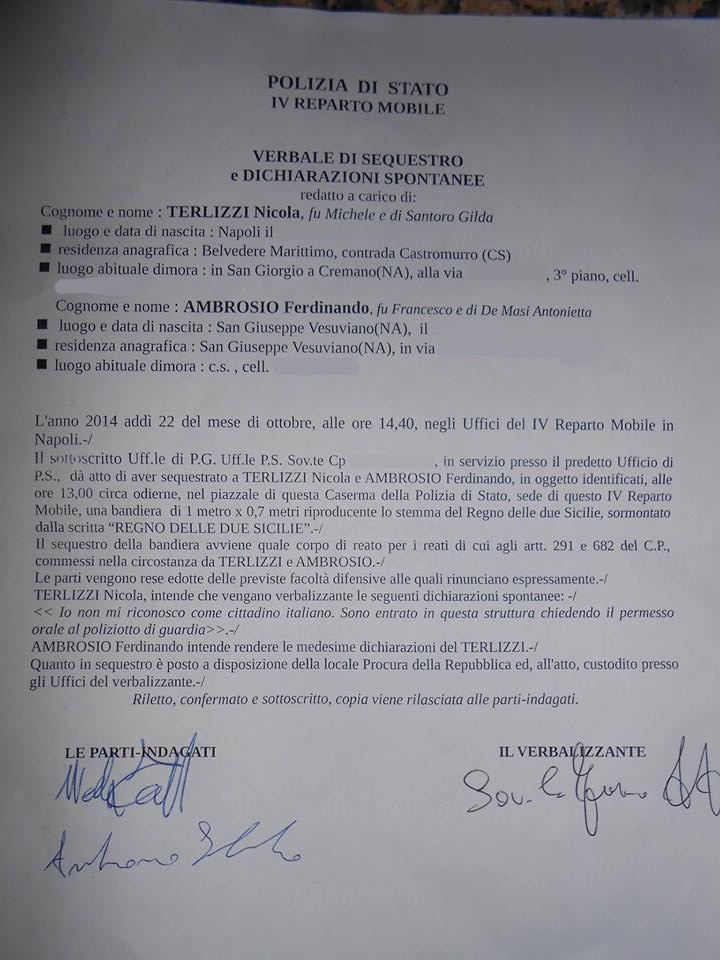 verbale denuncia