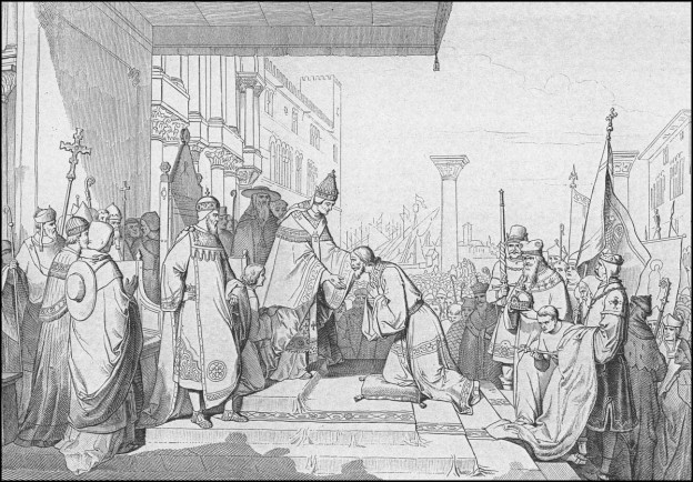 STORIA VENETA – 29: 1127 – PACE FATTA TRA Il PAPA E FEDERICO I. CONCLUSA IN VENEZIA GRAZIE AL DOGE ZIANI