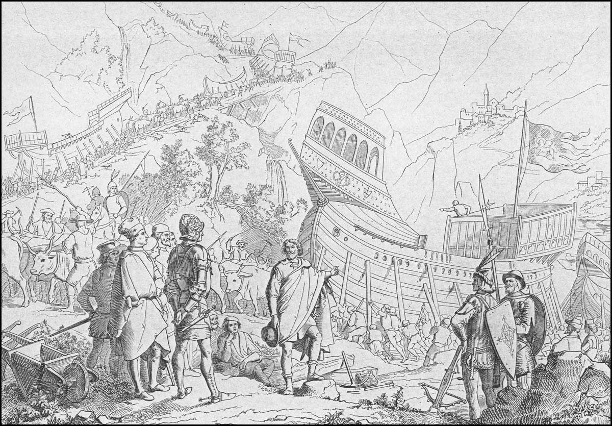 Giuseppe-gatteri-1438-la-flotta-venezian-attraversa-le-montagne-