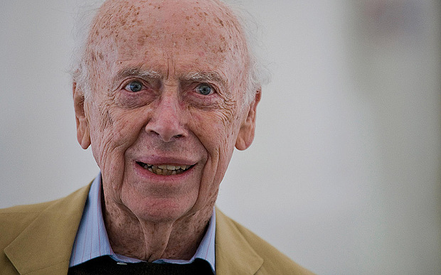 CA4032 James Watson, co-discoverer of the structure of DNA in 1953, pictured at The Telegraph Hay Festival Hay-on-Wye, Powys, Wales, UK