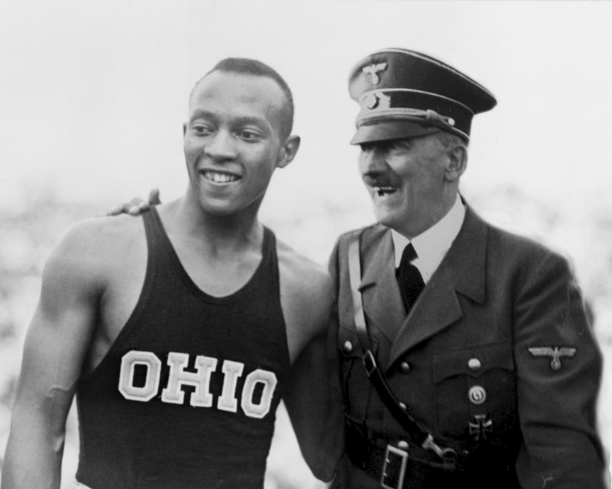 Jesse Owens Adolf Hitler fotomontaggio