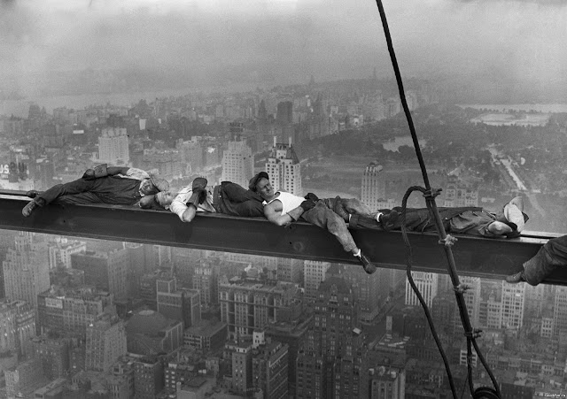 Men Asleep on a Girder