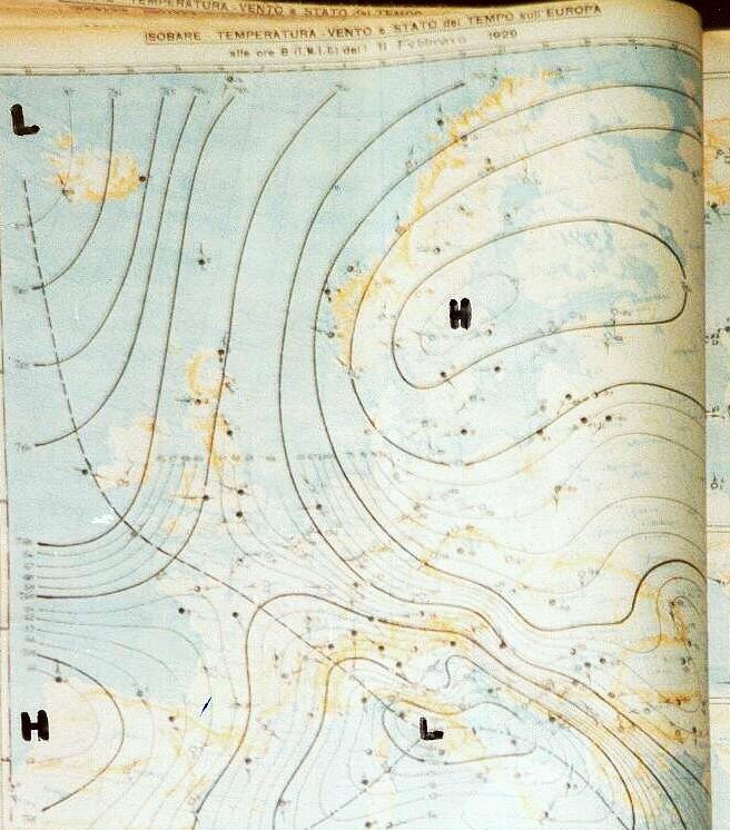 cartameteo-11- febbaio -1929