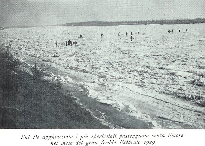 febbraio 1929 fiume po ghiacciato