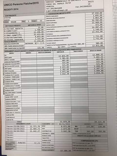 FATTURA 57.000 EURO E PAGA L’83% DI TASSE. È LO STATO LADRO ITALIANO
