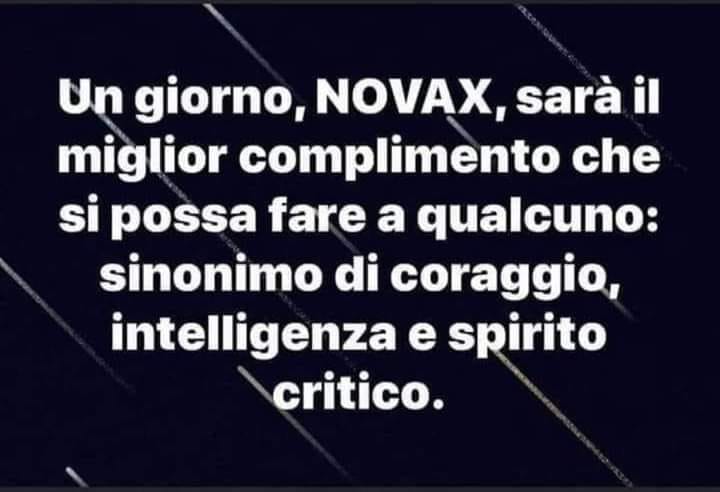 NOVAX. IL MIGLIORE COMPLIMENTO