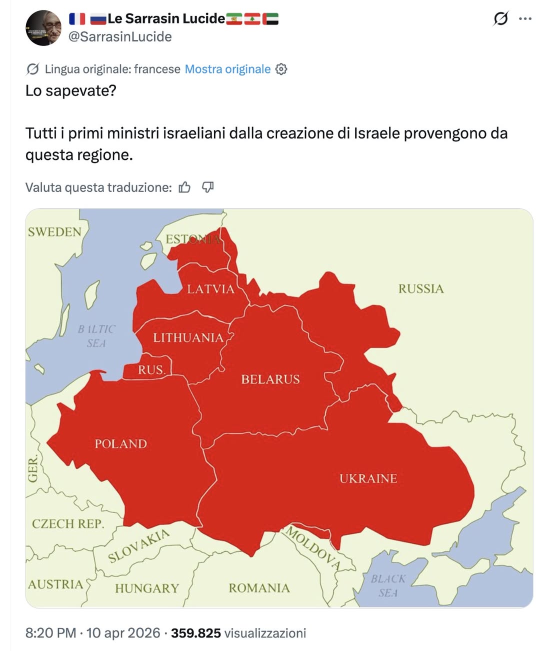 ORIGINE DEI PRIMI MINISTRI DELLO STATTO DI ISRAELE