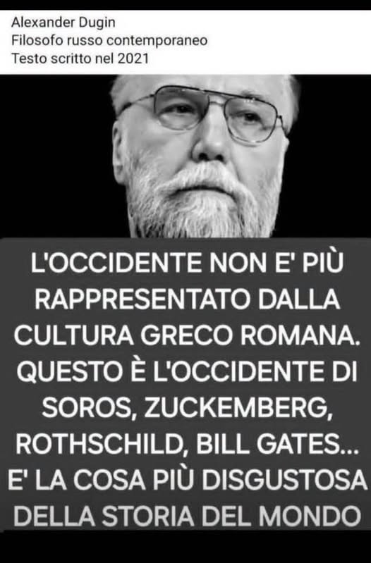 L’OCCIDENTE NON È PIÙ RAPPRESENTATO DALLA CULTURA GRECO ROMANA